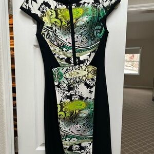 Etro Black and White Patterned Dress